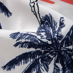 Palm Tree Flamingo Print Button Up Shirt