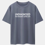 Funny Slogan Print Drop Shoulder Oversize T-Shirt