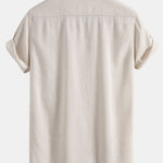 Linen Cuban Shirt With Pockets & Slim Fit Tapered Trousers