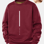 Dream Stripe Print Teddy Fleece Lined Sweatshirt