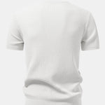 Ribbed Mock Neck Knitted Sweater T-Shirt
