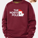 Santa Claus Slogan Print Teddy Fleece Lined Sweatshirt