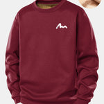 Men Print Teddy Fleece Lined Sweatshirt