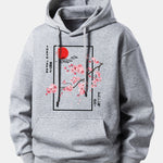 Cherry Blossom Slogan Print Relax Fit Hoodie