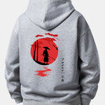 Sunset Samurai Back Print Relax Fit Hoodie