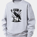 Crow Skull Print Relax Fit Sweatshirt