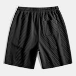 3 Pieces Diamond Geometric Jacquard Drawstring Shorts