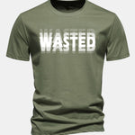 Regular Fit Wasted Print Cotton T-Shirt