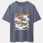 California Car Print Drop Shoulder Oversize T-Shirt