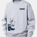 Rabbit Slogan Print Relax Fit Sweatshirt