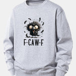 Crow Print Relax Fit Sweatshirt