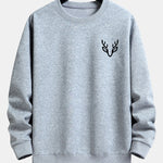 Head Deer Print Relax Fit Sweatshirt