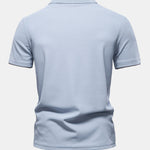 Contrast Pique V Neck Polo Shirt