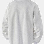 Relax Fit Waffle V Neck Sweatshirt
