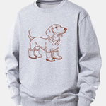 Dog In Boots Print Relax Fit Sweatshirt