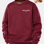 Milano Print Teddy Fleece Lined Sweatshirt