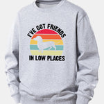 Dog Slogan Print Relax Fit Sweatshirt