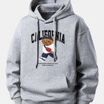 California Bear Print Relax Fit Hoodie