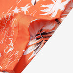 Palm Tree Tropical Flora Print Button Up Shirt