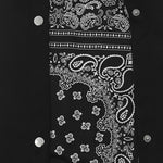 Men's Hip-Hop Button Fly Cashew Flower Wide-Leg Pants