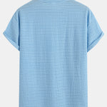 Relax Fit Striped Textured T-Shirt