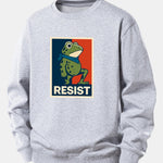 Resist Portland Frog Print Relax Fit Sweatshirt