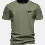 Regular Fit Seagull Print Cotton T-Shirt