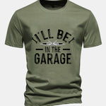 Regular Fit I'll Be In The Garage Print Cotton T-Shirt