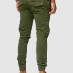 Casual Patchwork Pants with Dual Pockets
