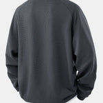 Raglan Sleeve 2 In 1 Waffle T-Shirt & Single Pleat Drawstring Straight Leg Pants