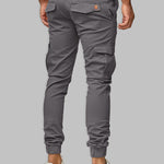 Casual Patchwork Pants with Dual Pockets