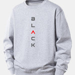 Black Print Relax Fit Sweatshirt