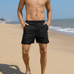 Men's Solid Color Casual Quick-Drying Beach Shorts