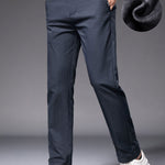 Warm Fleece-Lined Straight Leg Chino Pants
