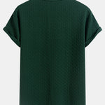 Jacquard Textured Arc Hem T-Shirt