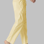 Men's imitation cotton and linen solid color loose casual pants