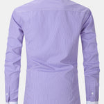 Stripe Contrast Collar Dress Shirt