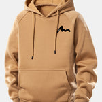 Letter Print Drawstring Hoodie