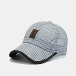 Solid Color Patch Hollow Mesh Nylon Baseball Cap