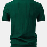 Striped Jacquard Crew Neck Sweater Knitted T-Shirt