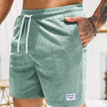 Men's corduroy texture casual resort style shorts