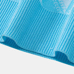 Geometric Knitted V Neck Polo Shirt