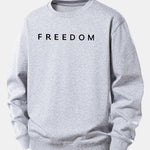 Freedom American Flag Print Relax Fit Sweatshirt