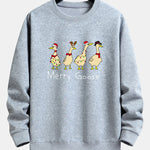 Christmas Duck Print Relax Fit Sweatshirt