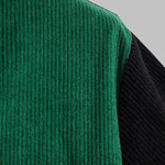 Men's Patchwork Corduroy Short-sleeve Shirt