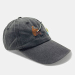 Interactive Fishing Embroidery Washed Baseball Cap
