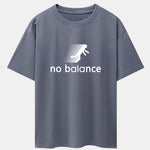 No Balance Print Drop Shoulder Oversize T-Shirt