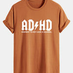 Regular Fit ADHD Print Cotton T-Shirt