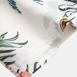 Palm Tree Beer Print Button Up Shirt