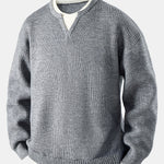 2 In 1 Notched Collar Sweater